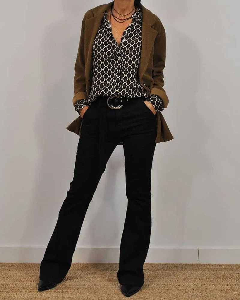 EDWINA I GEOMETRIC BLOUSE