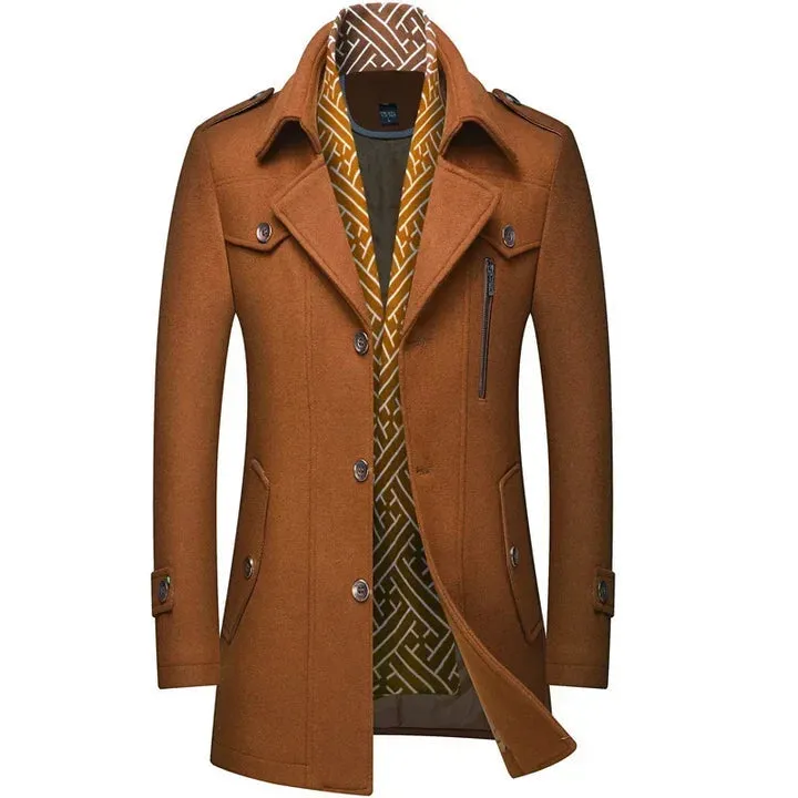 Elegant and functional men's warm winter jacket
