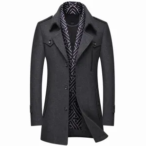 Elegant and functional men's warm winter jacket