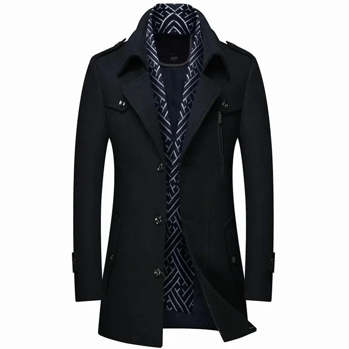 Elegant and functional men's warm winter jacket