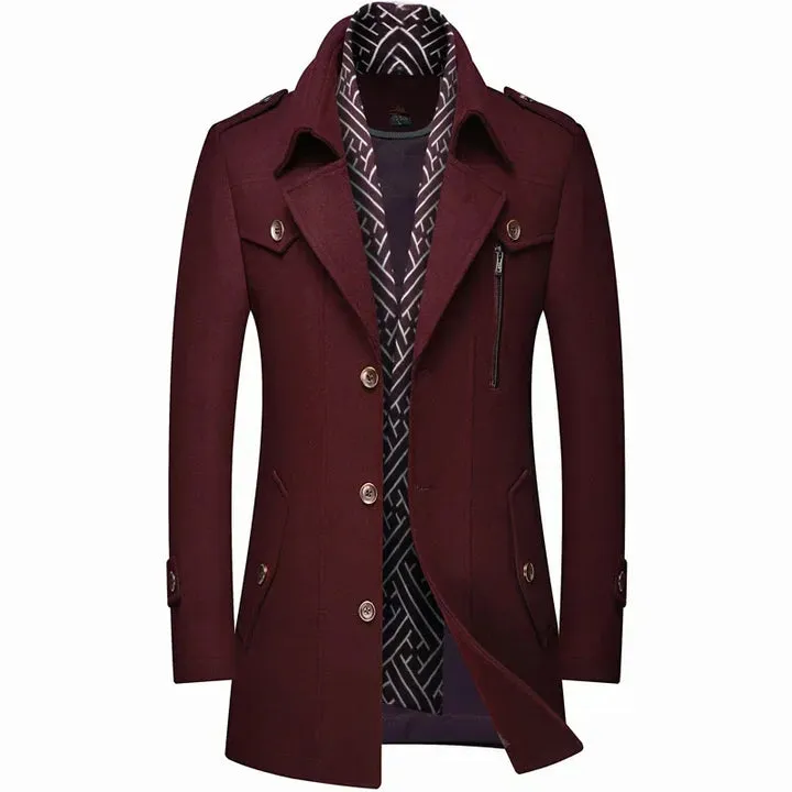 Elegant and functional men's warm winter jacket