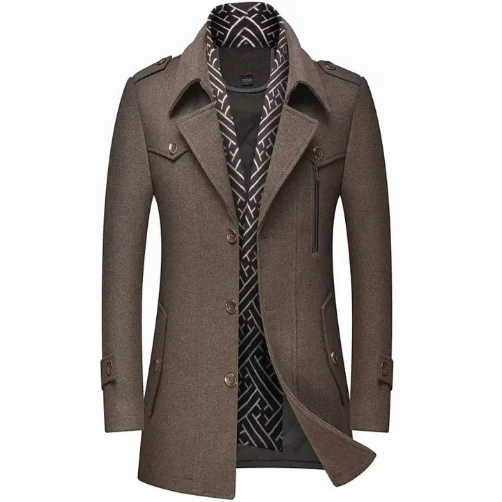 Elegant and functional men's warm winter jacket