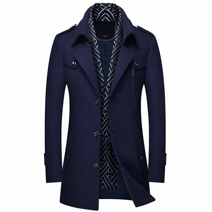 Elegant and functional men's warm winter jacket