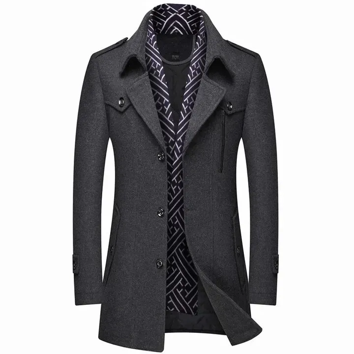 Elegant and functional men's warm winter jacket