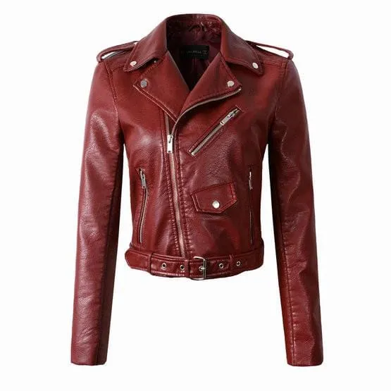 Elegant Faux Leather Jackets for Women