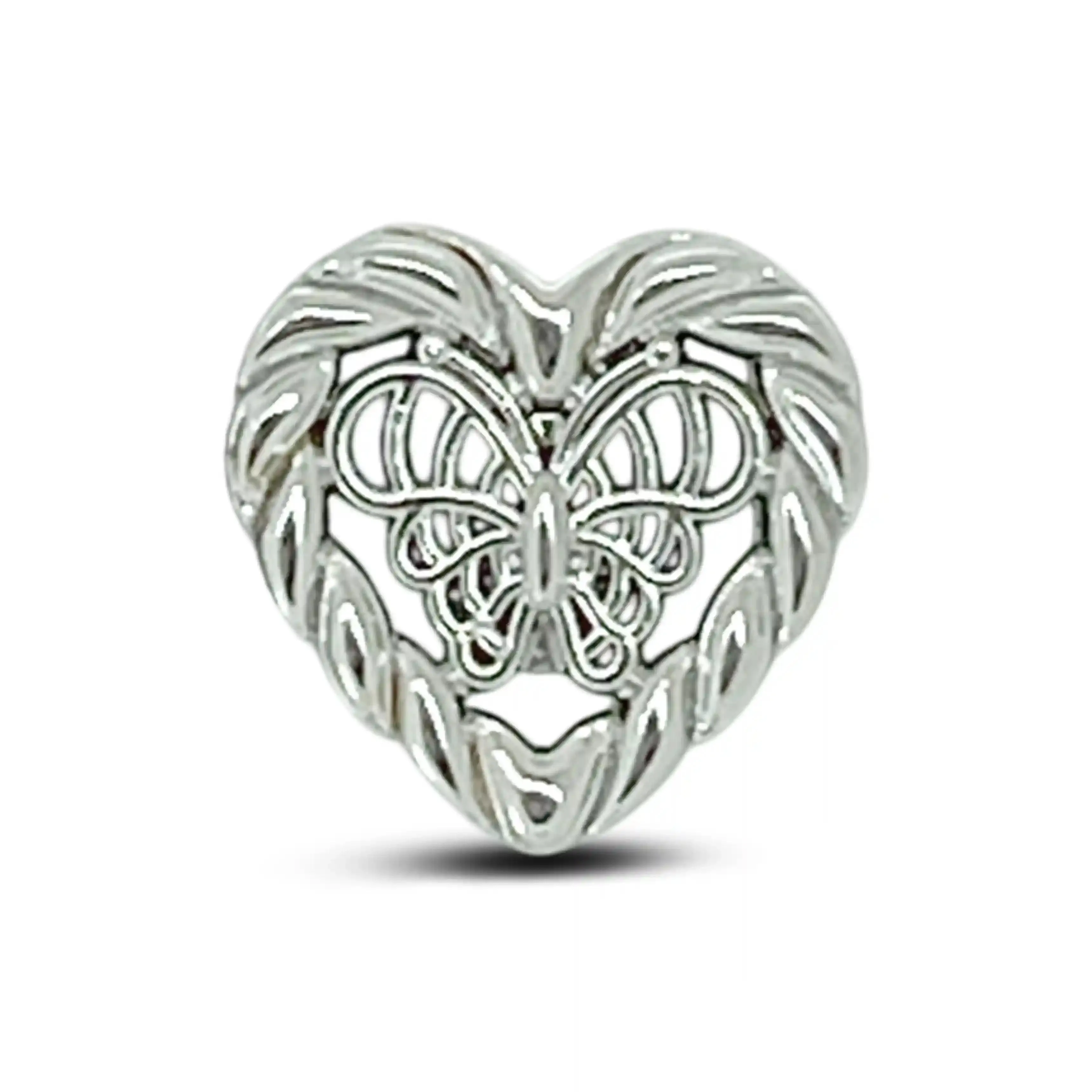 Elegant Heart Shape Metal Shirt Buttons