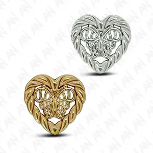 Elegant Heart Shape Metal Shirt Buttons