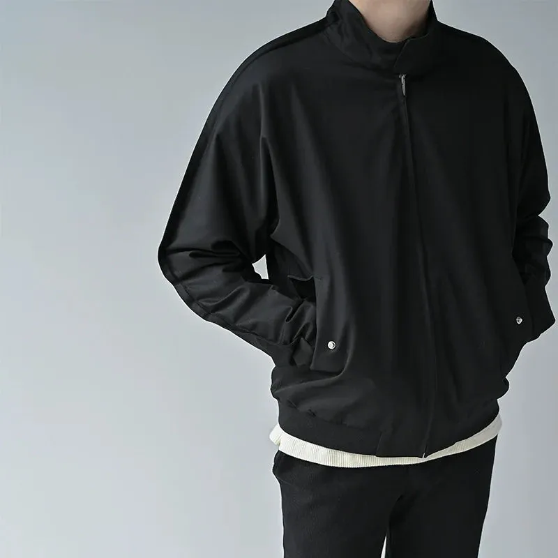 Elegant High Collar Zip-Up Jacket