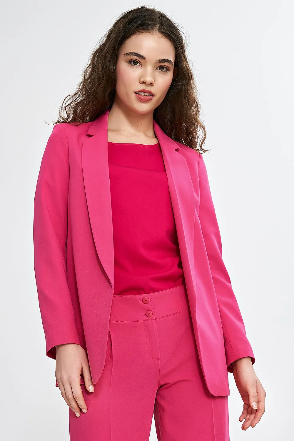 Elegant Open-Fit Blazer with Lapels