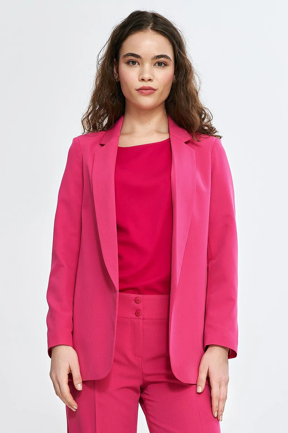 Elegant Open-Fit Blazer with Lapels
