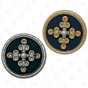 Elegant Pearl Metal Buttons for Clothing
