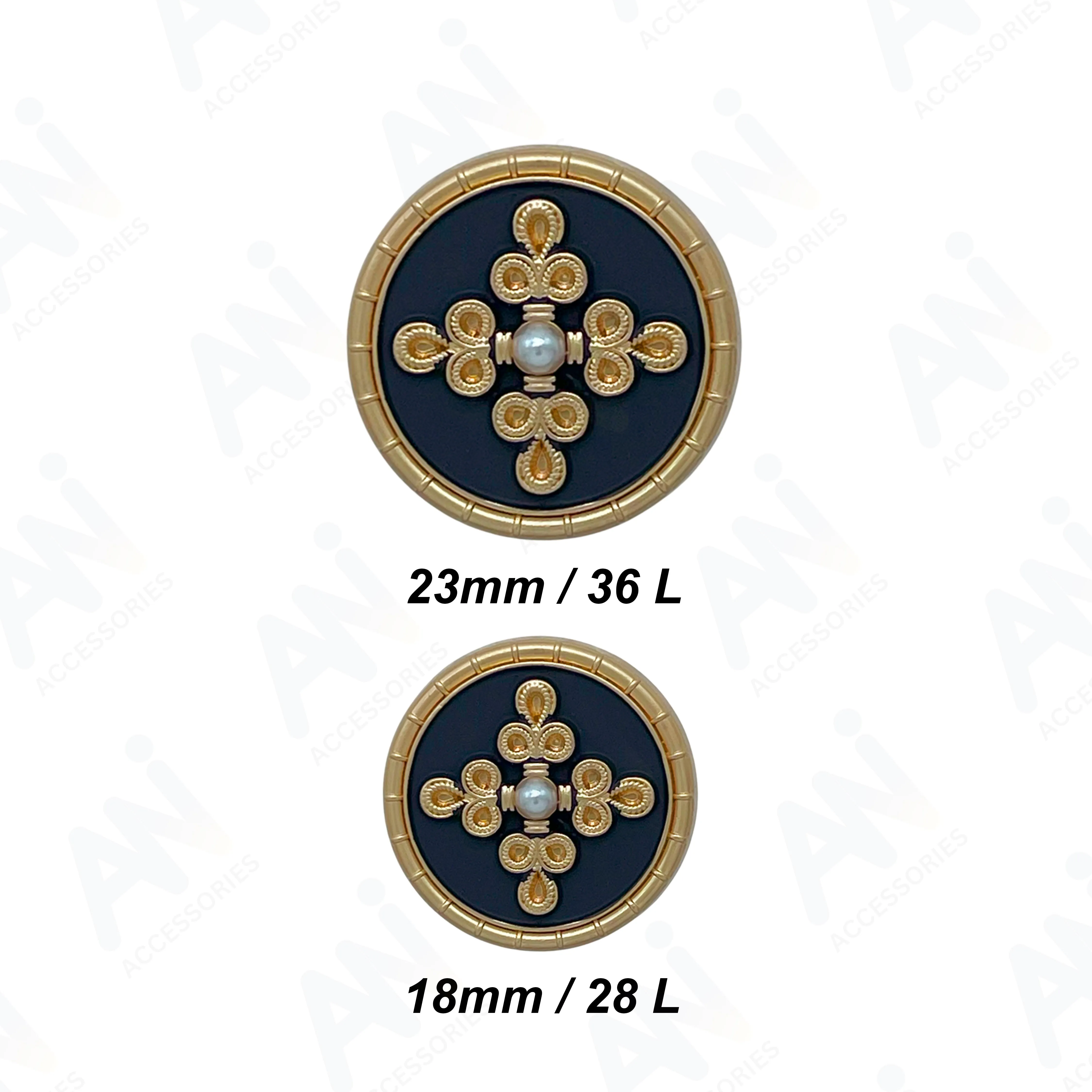 Elegant Pearl Metal Buttons for Clothing