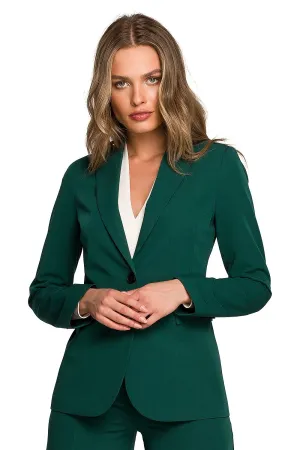 Elegant Tailored One-Button Jacket
