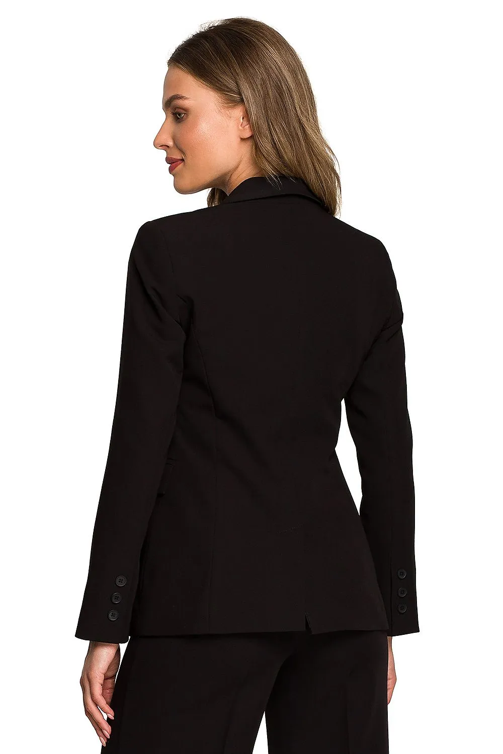 Elegant Tailored One-Button Jacket