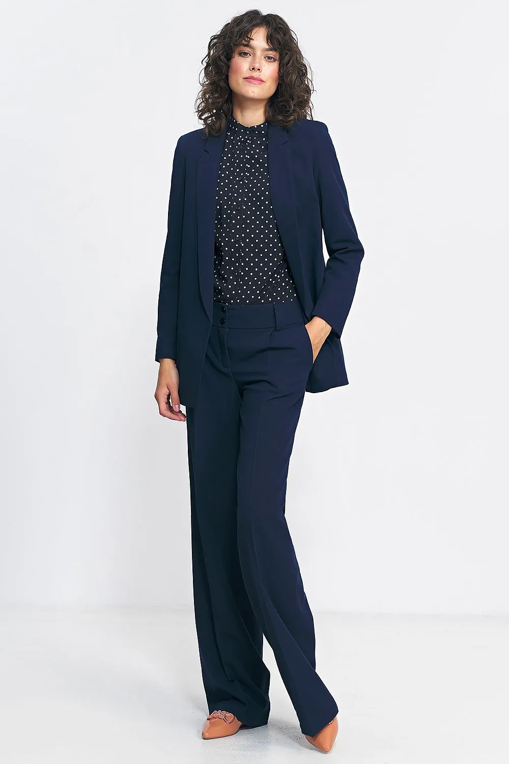 Elegant Unbuttoned Blazer Jacket