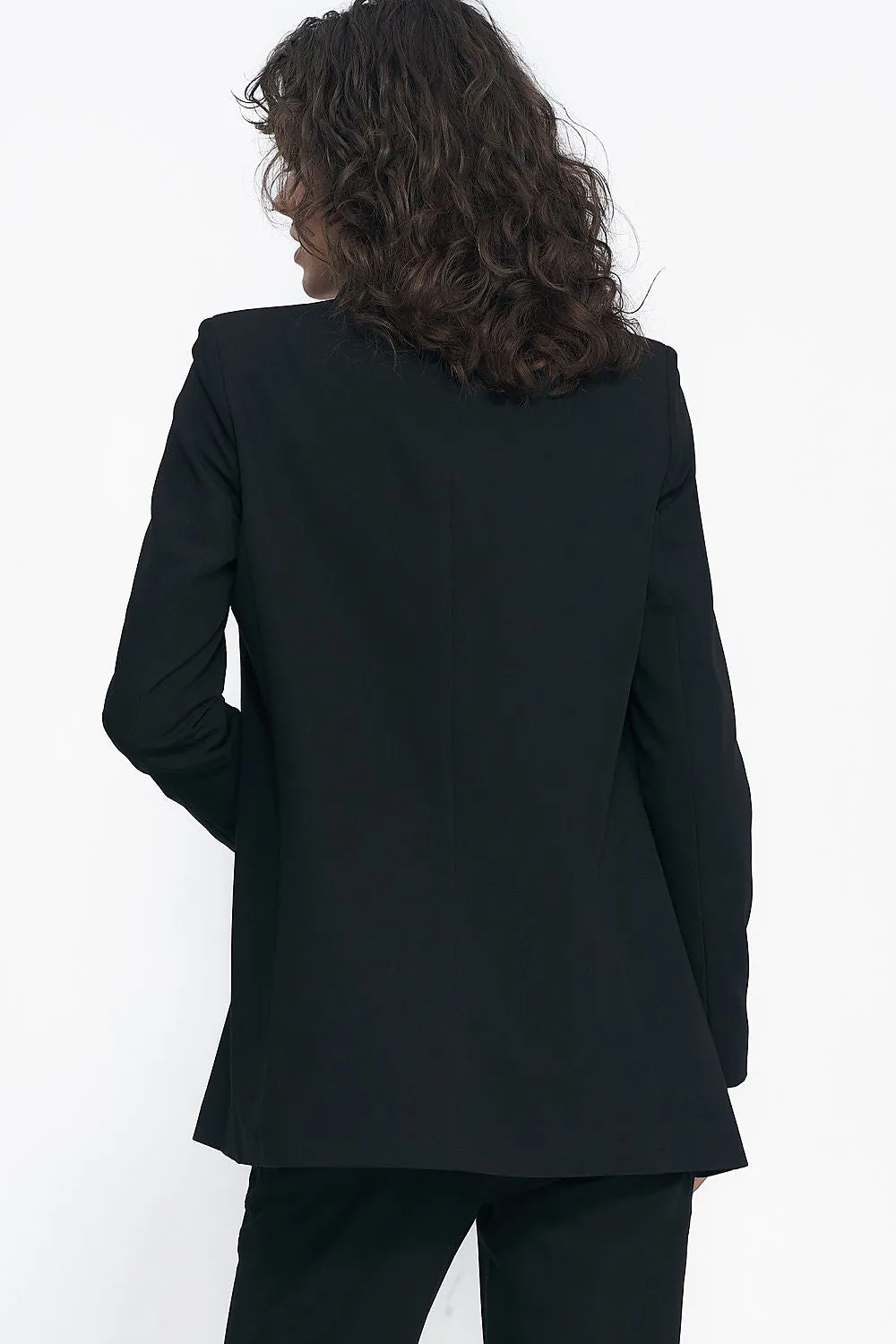 Elegant Unbuttoned Blazer Jacket