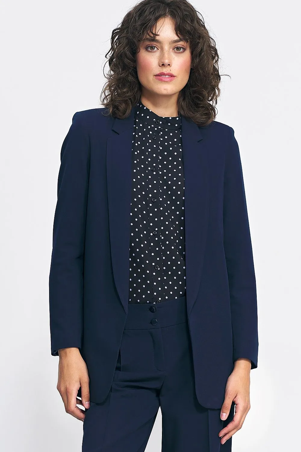 Elegant Unbuttoned Blazer Jacket