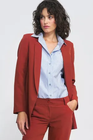 Elegant Unbuttoned Blazer Jacket