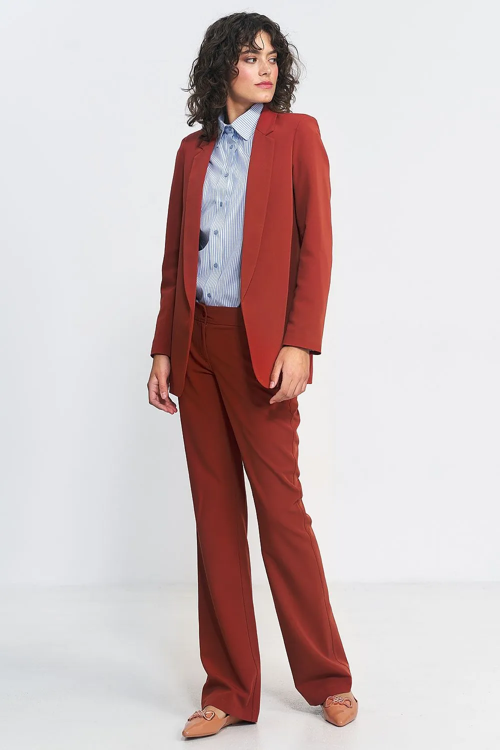 Elegant Unbuttoned Blazer Jacket