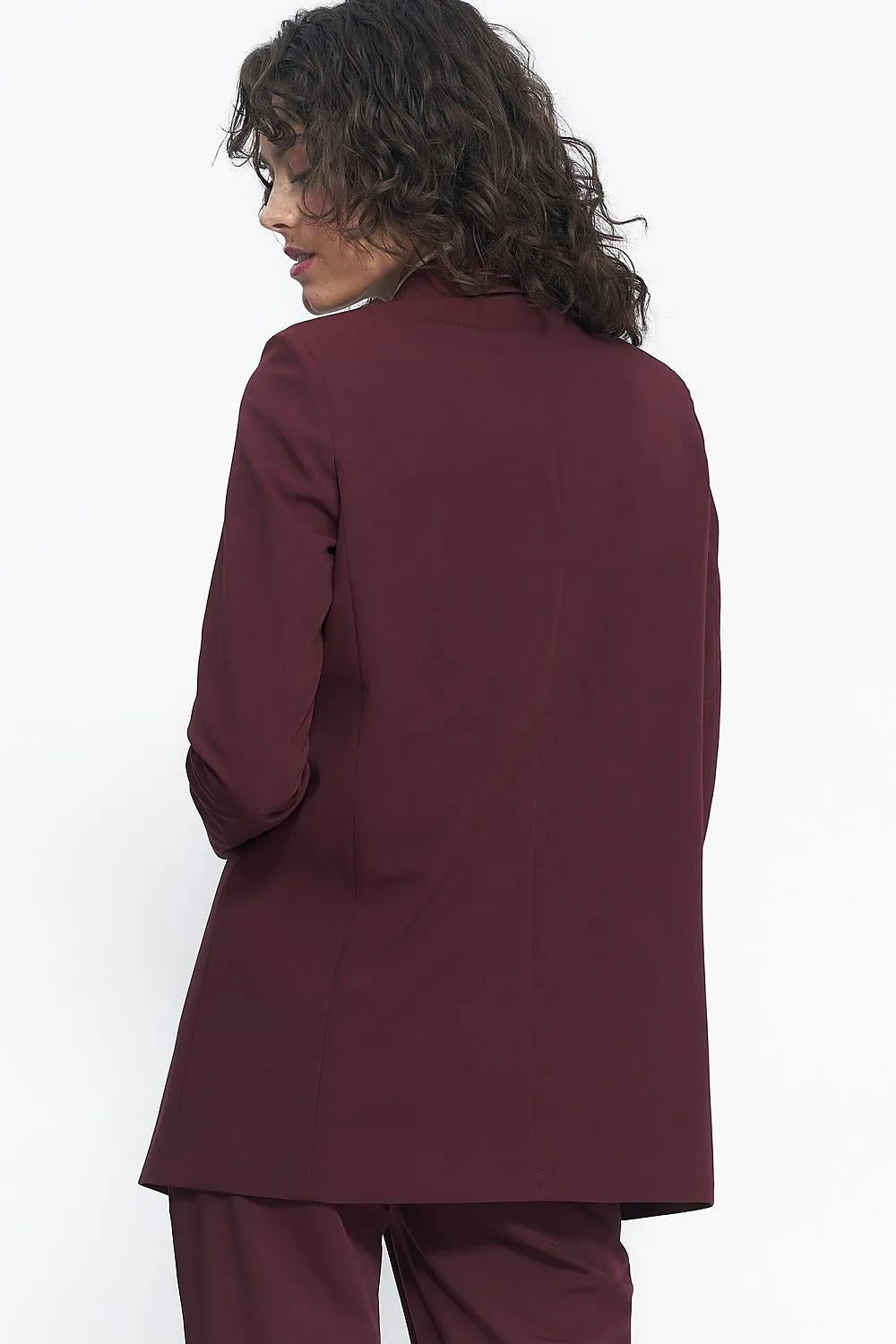 Elegant Unbuttoned Blazer Jacket