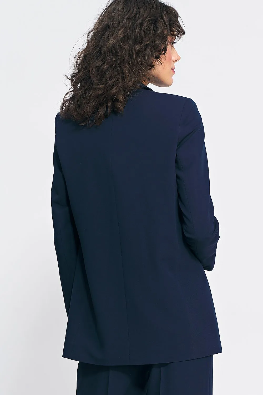 Elegant Unbuttoned Blazer Jacket
