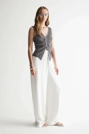 Elka Collective Laguna Knit Vest Dark Chrome Lurex