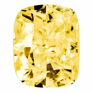 Elongated Cushion Canary Yellow FAB Moissanite Loose Stone