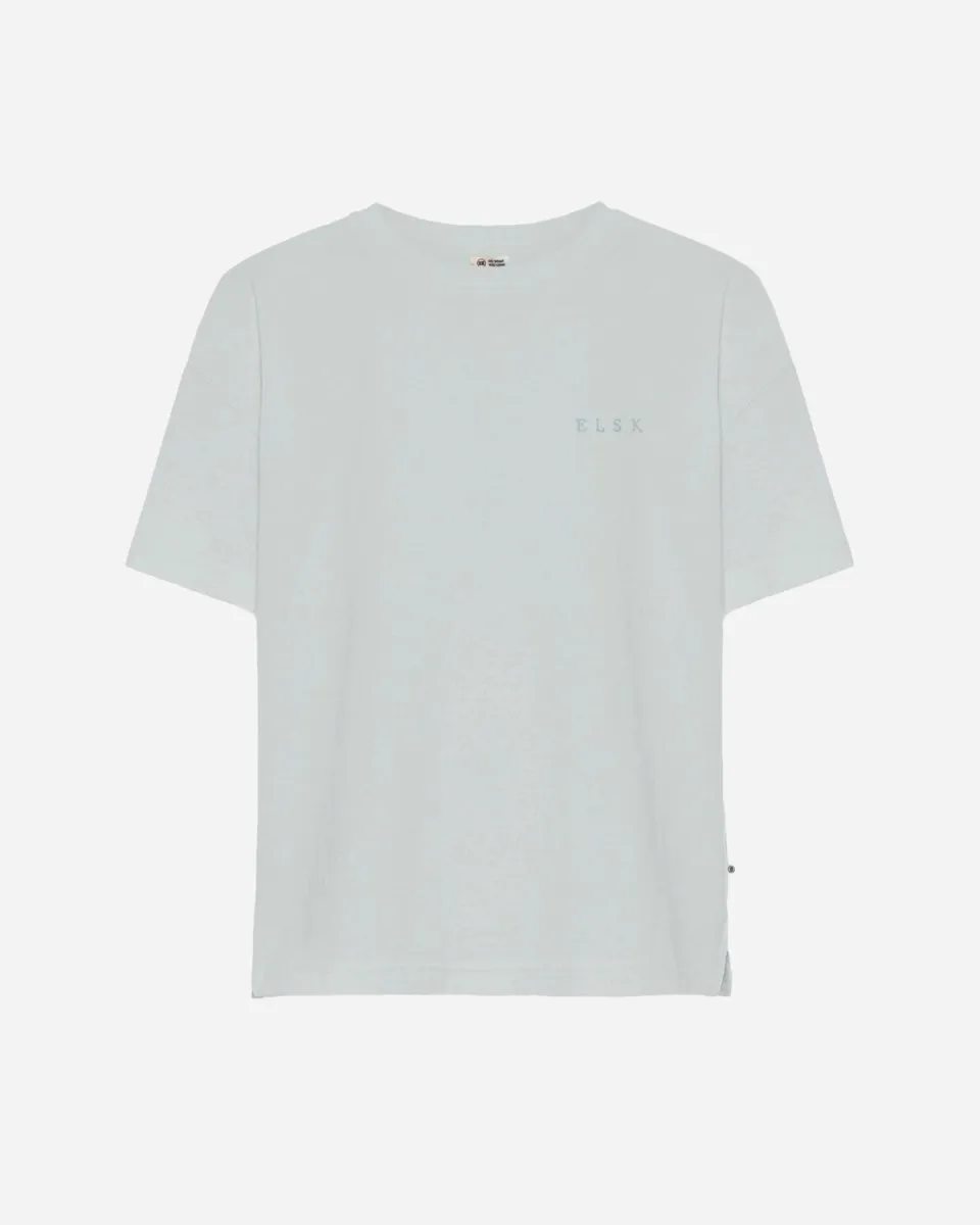 ELSK® PURE EMB THILDA TUNG TEE - SEA GREY