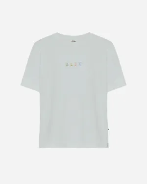 ELSK® PURE STROKE EMB THILDA TUNG TEE - SEA GREY