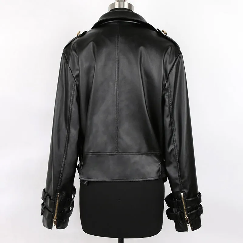 Emie-Daly Queen Faux Leather Jacket