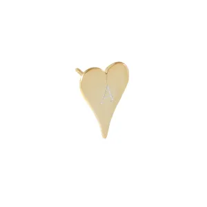 Engraved Heart Stud Earring