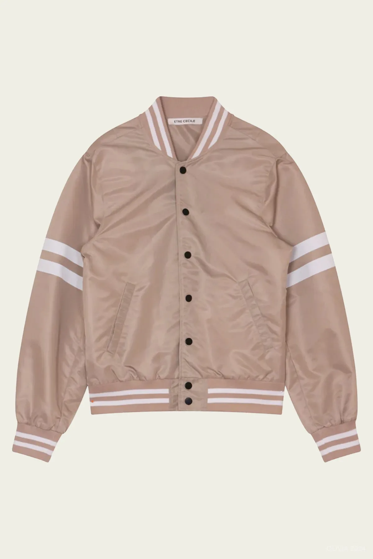 Etre Cecile Varsity Flight Jacket in Ecru