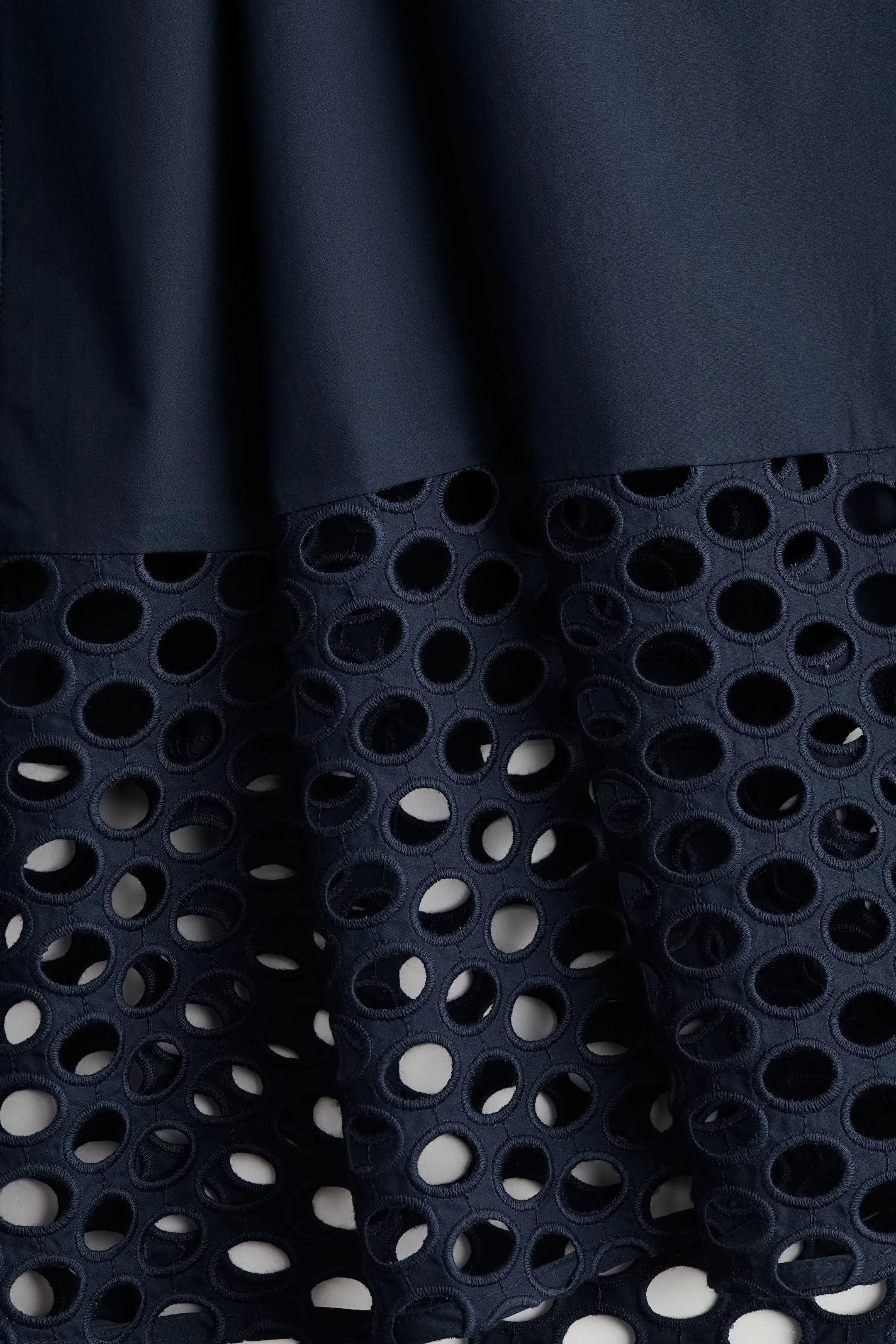 Eyelet-embroidered skirt