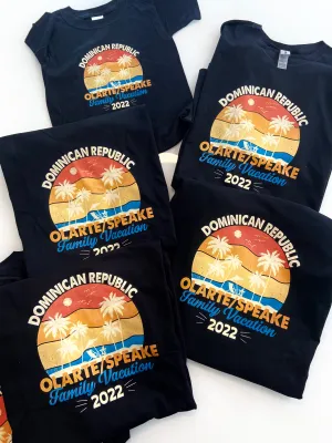 Family Vacation Group Shirts Customized
