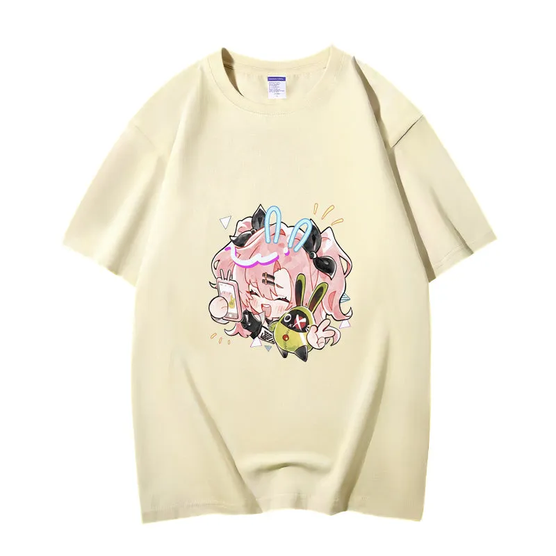 Fashion Anime Zenless Zone Zero Nicole Demara 230g GSM Hipster Style Oversized Cotton T-shirt
