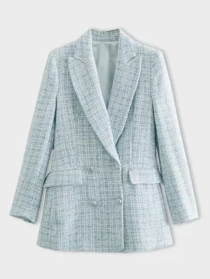 Fashionably cut ladies' blazer in light blue - Stylish design for modern women