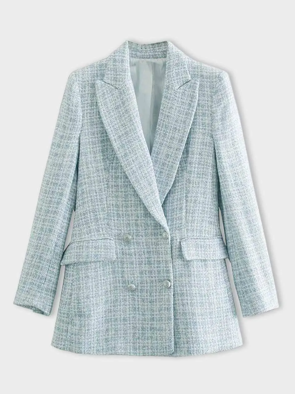 Fashionably cut ladies' blazer in light blue - Stylish design for modern women