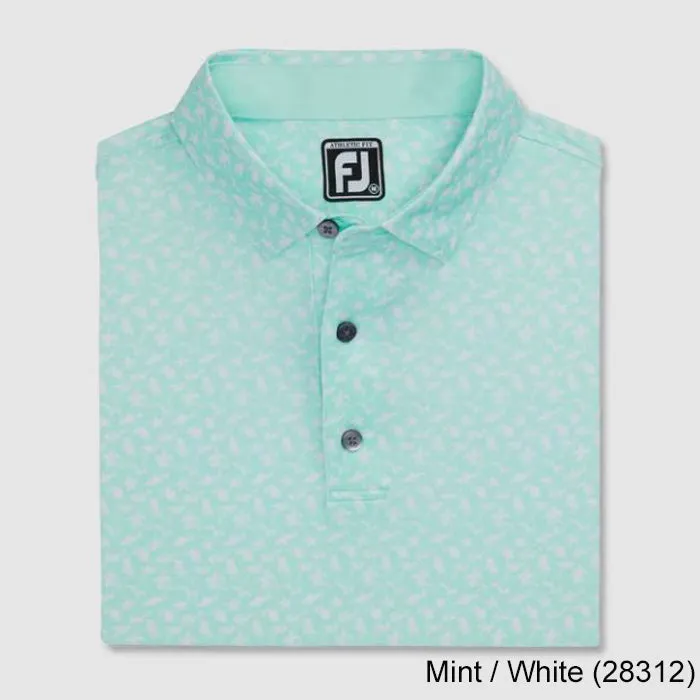 FootJoy Athletic Fit Beach Print Lisle Self Collar
