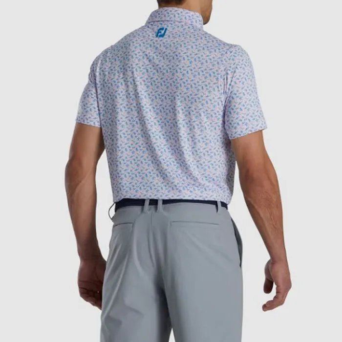 FootJoy Athletic Fit Beach Print Lisle Self Collar