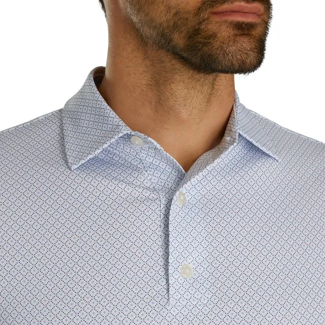 FootJoy Men's Dot Geo Print Lisle Self Collar