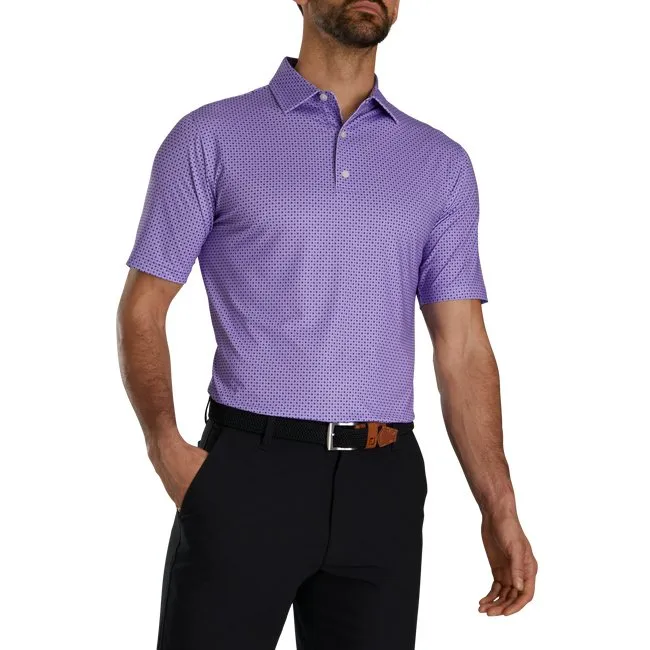 FootJoy Men's Dot Geo Print Lisle Self Collar