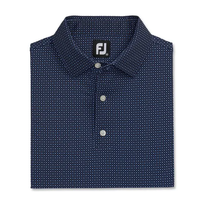 FootJoy Men's Dot Geo Print Lisle Self Collar