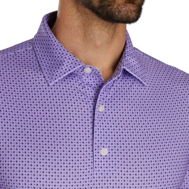 FootJoy Men's Dot Geo Print Lisle Self Collar