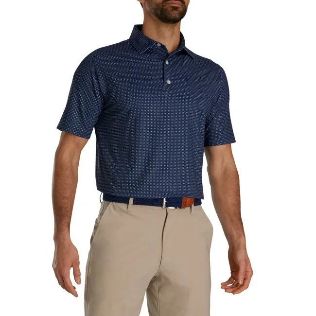 FootJoy Men's Dot Geo Print Lisle Self Collar