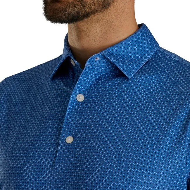 FootJoy Men's Dot Geo Print Lisle Self Collar