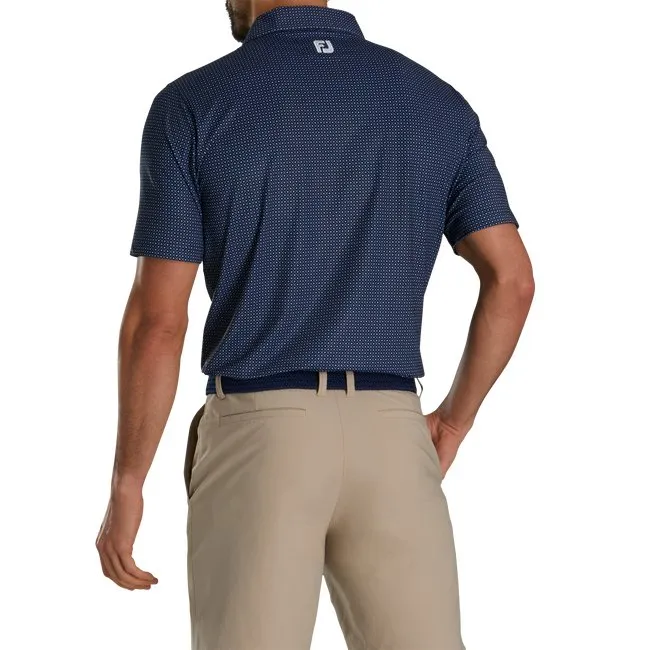 FootJoy Men's Dot Geo Print Lisle Self Collar