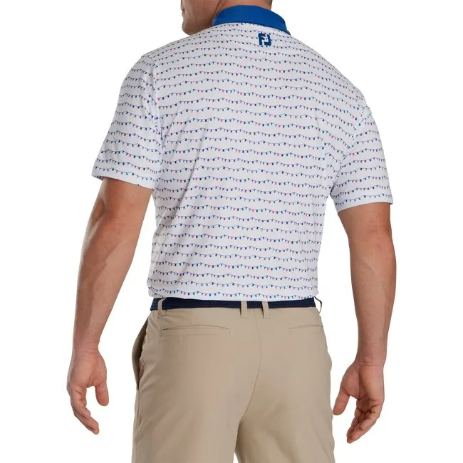 FootJoy Men's Flag Banner Print Lisle Self Collar