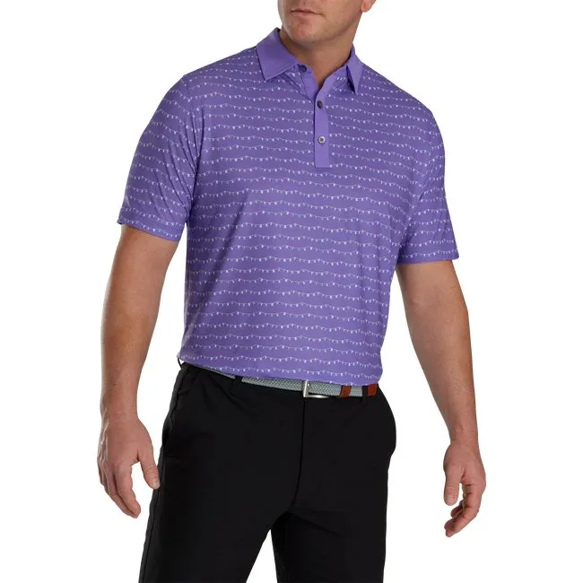 FootJoy Men's Flag Banner Print Lisle Self Collar