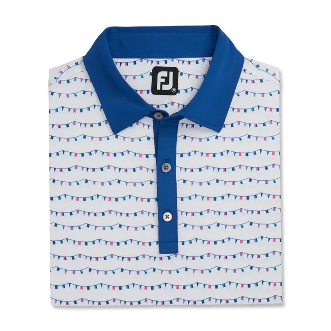 FootJoy Men's Flag Banner Print Lisle Self Collar