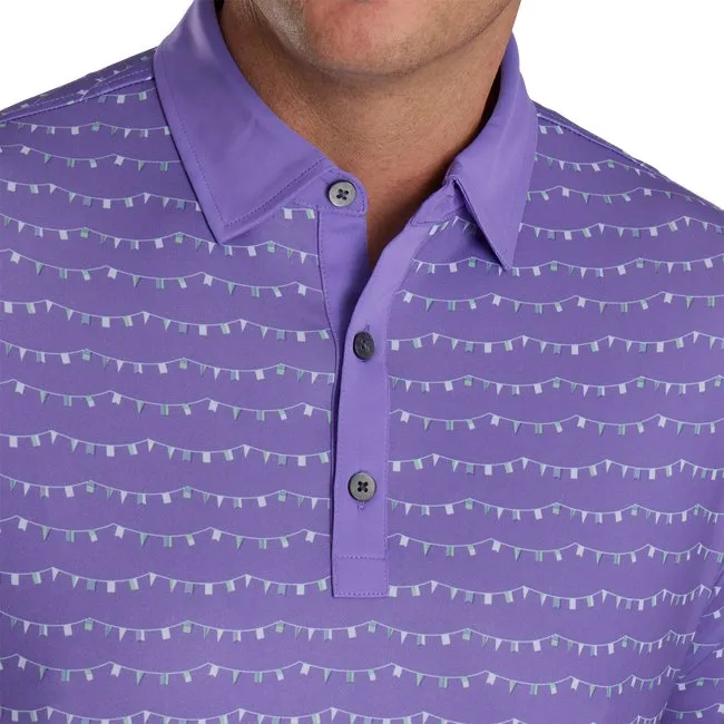 FootJoy Men's Flag Banner Print Lisle Self Collar